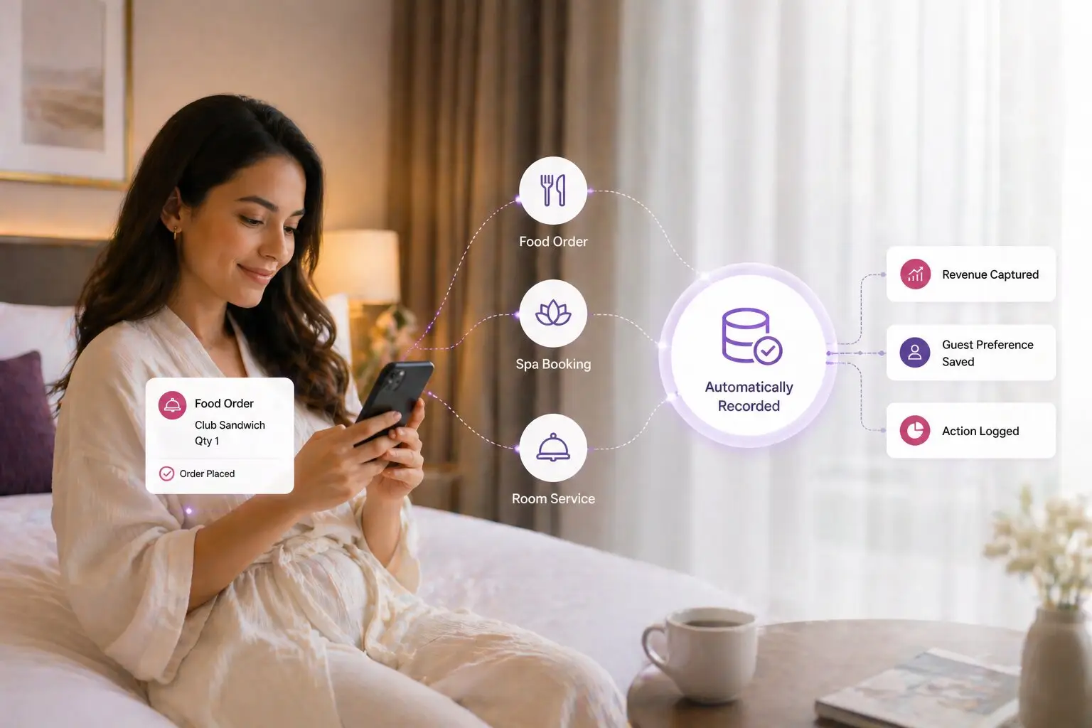 Hotel guest interactions recorded automatically for better customer insights and service management