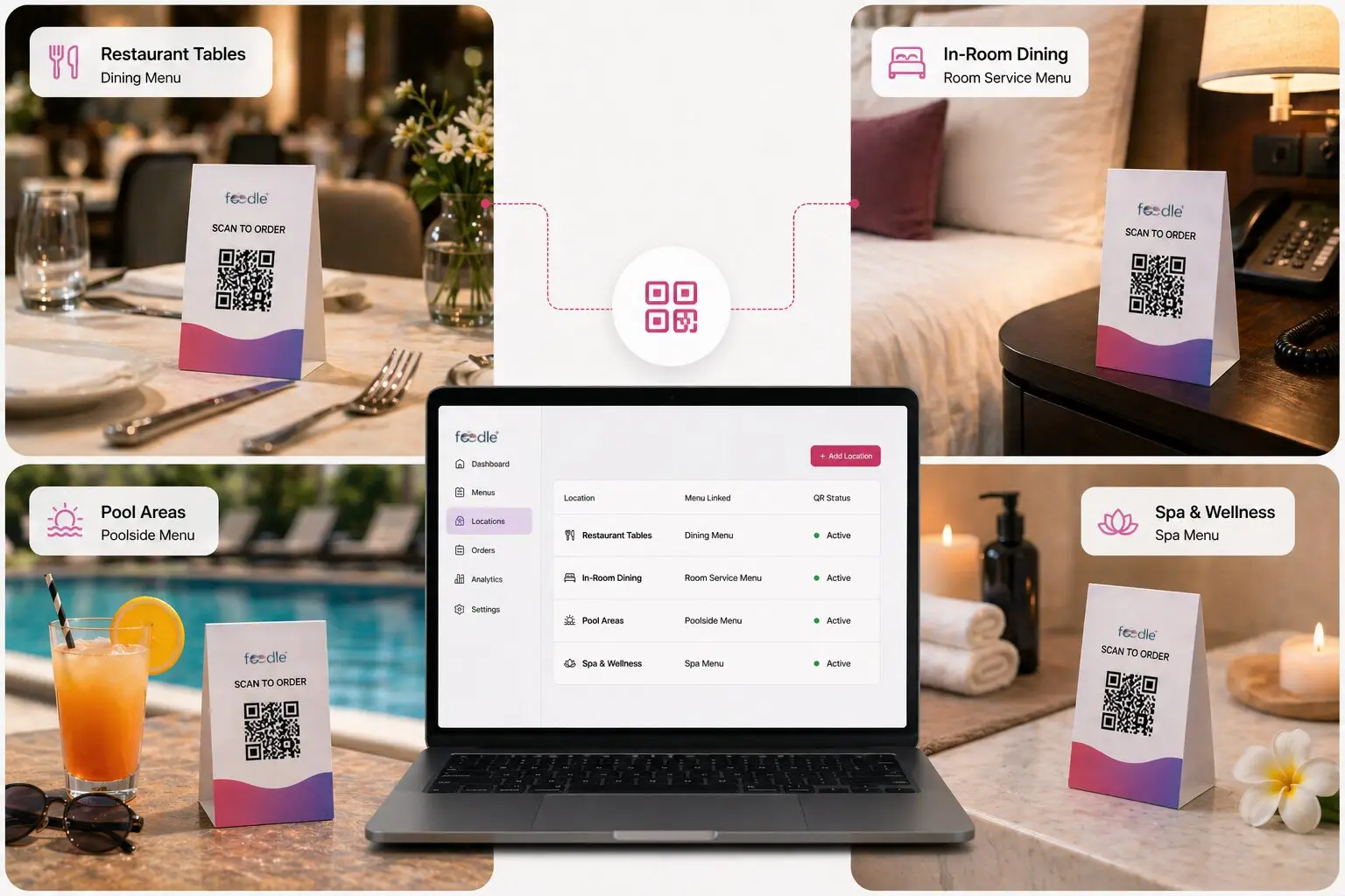 QR codes placed across property