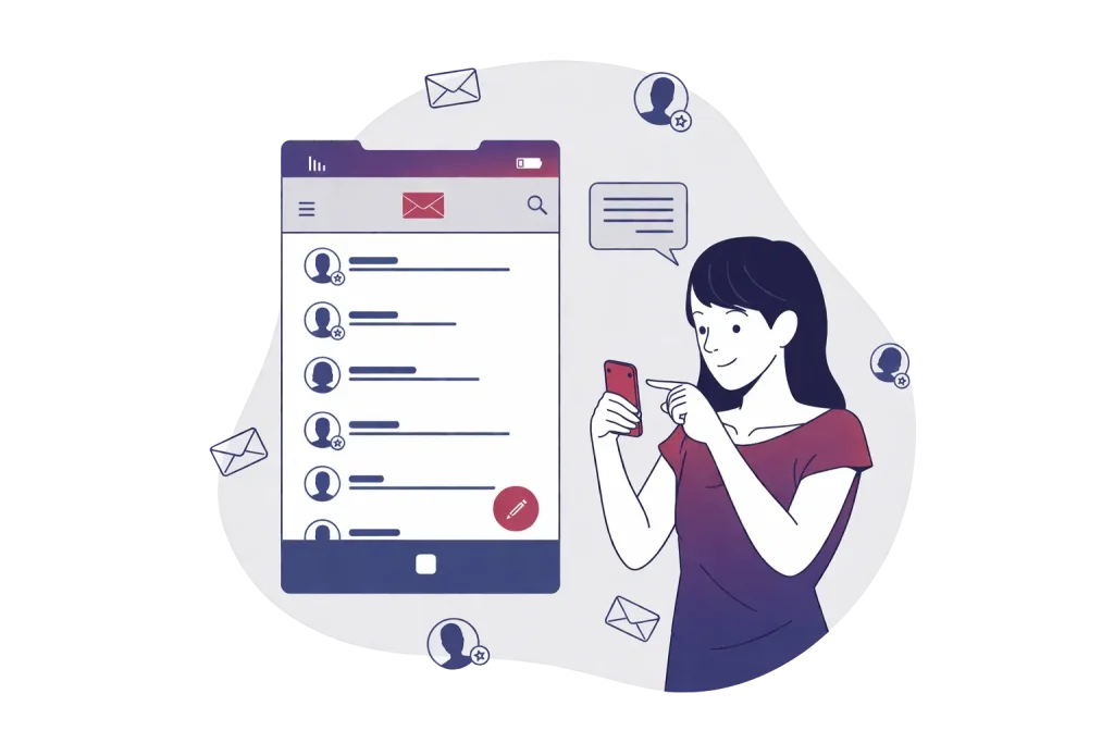 Foodle+ features showing guest communication and messaging system for seamless hotel guest interaction on mobile