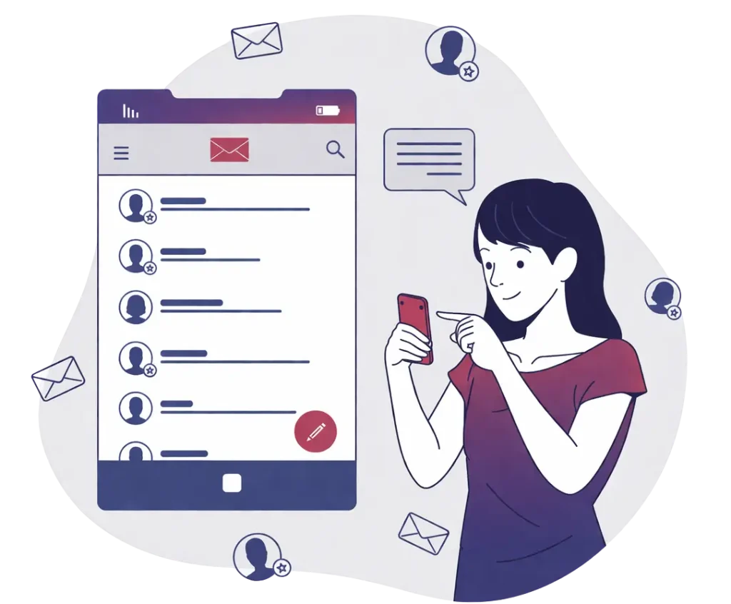 Foodle+ features showing guest communication and messaging system for seamless hotel guest interaction on mobile