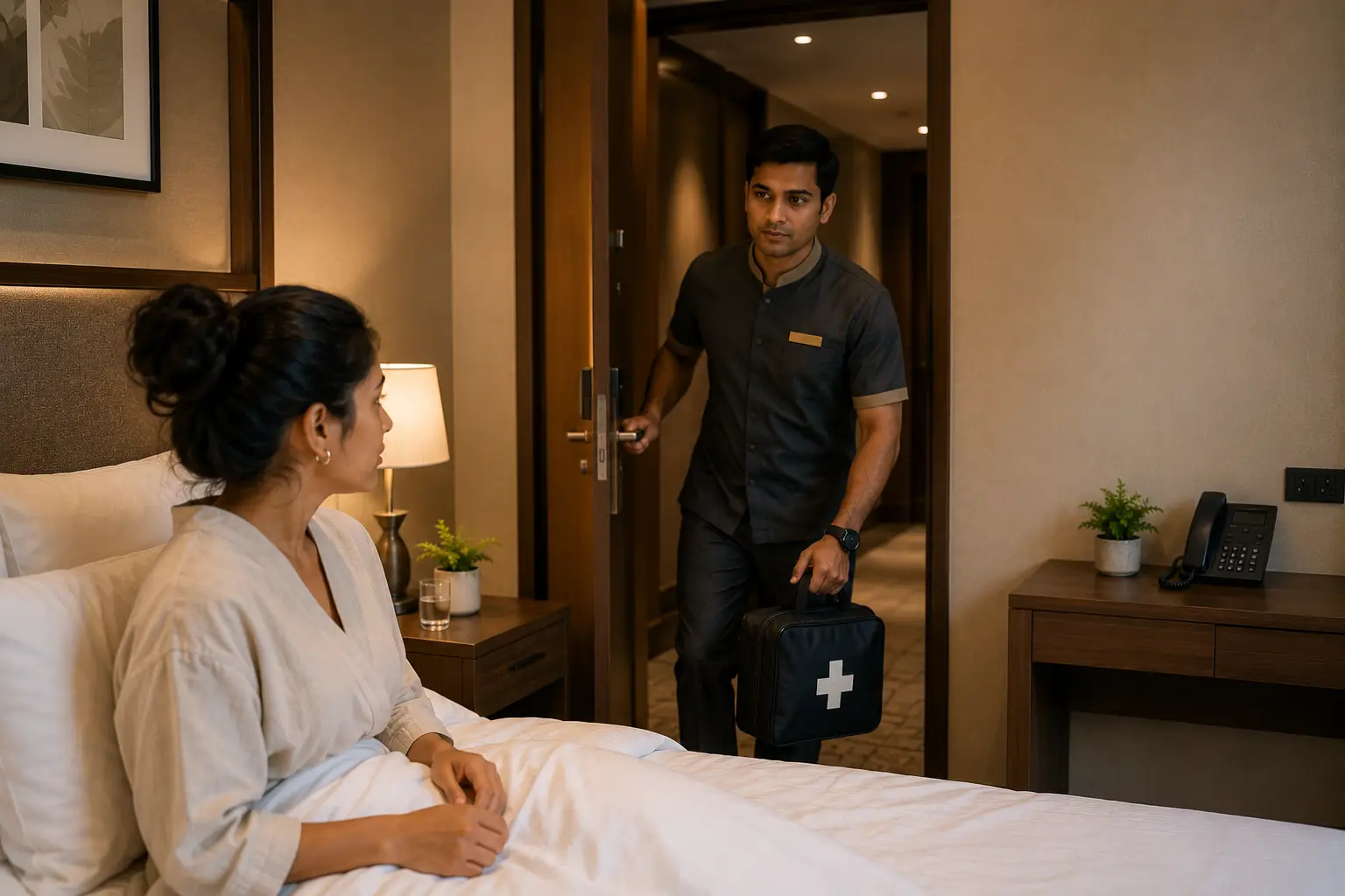 Help reaches the guest without delay