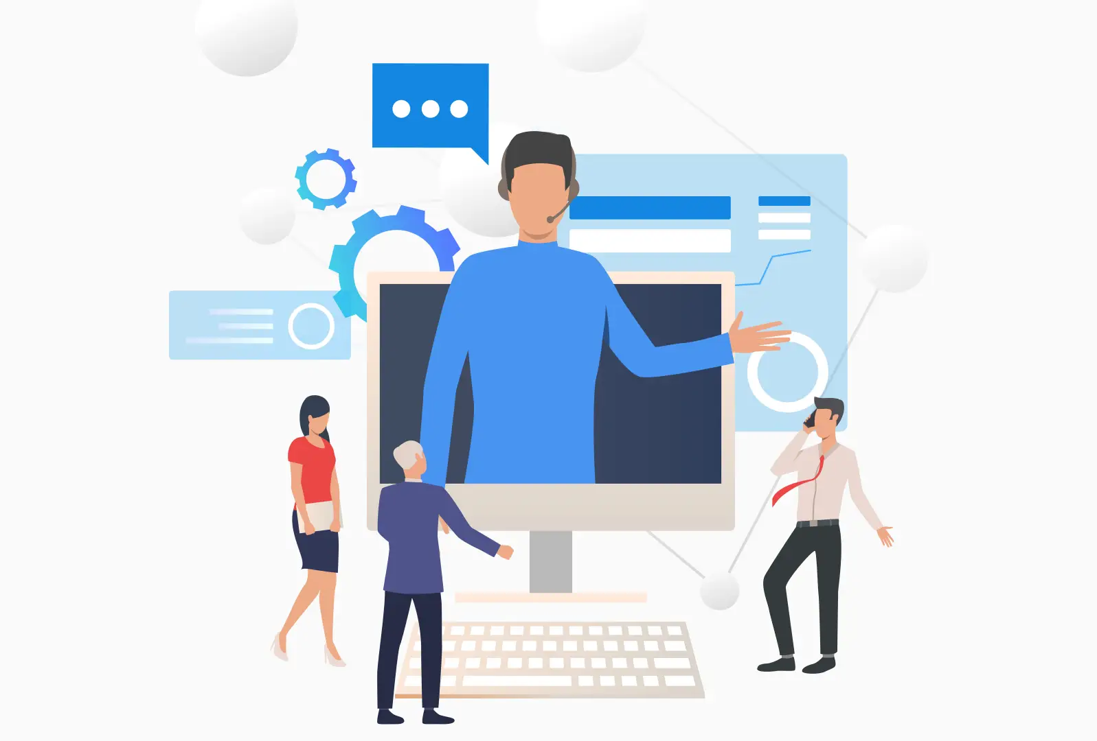 Hotel support team assisting with Channel Manager Integration setup for seamless MakeMyTrip Channel Manager Integration and Goibibo OTA connectivity.